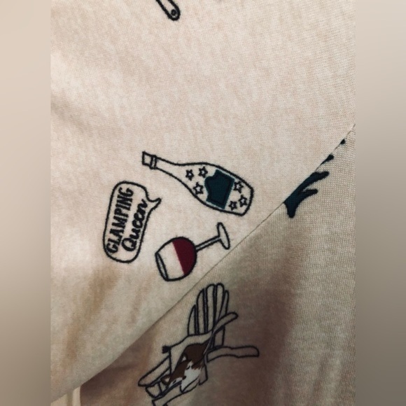 Glamping s'mores 2-piece Women’s plus size shirt & joggers pajama set size 3XL - Picture 3 of 14